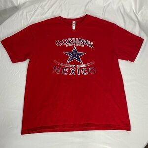 Men’s Red Cozumel Mexico Tee